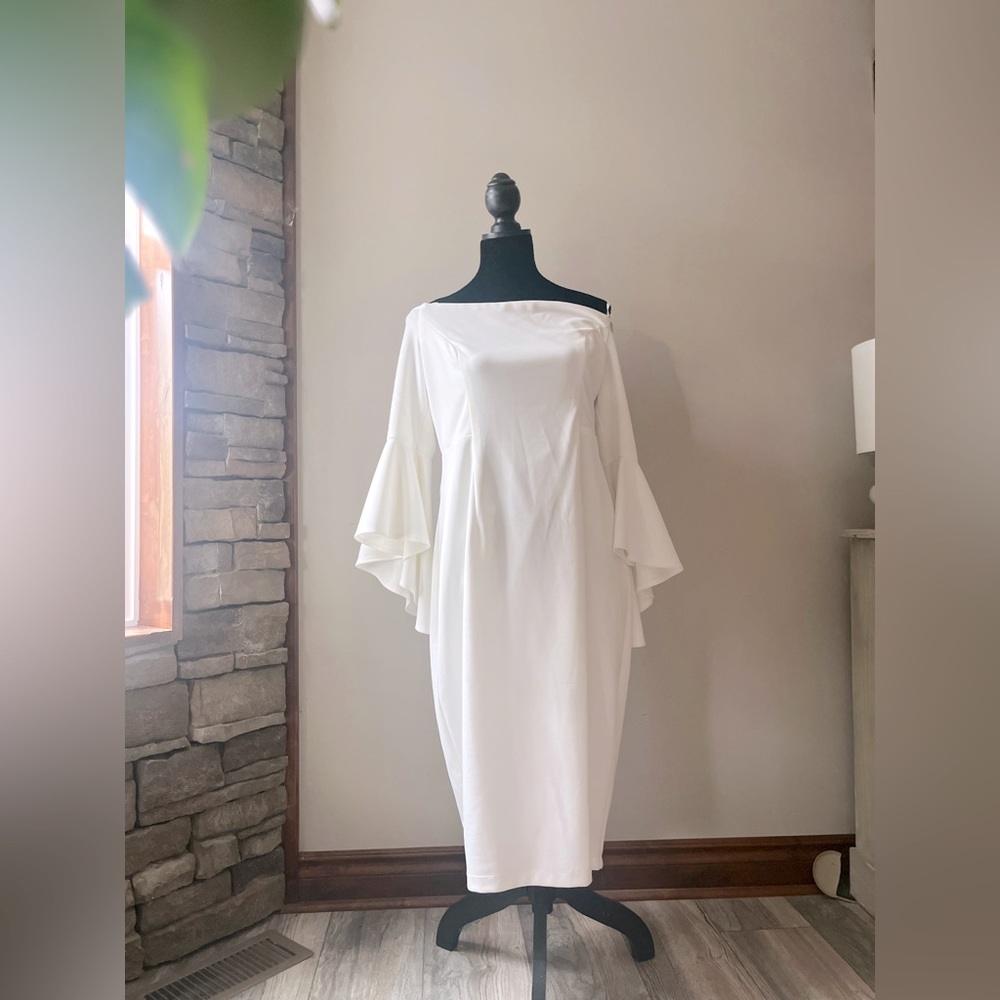 White dress by Premier Amour- size 14- EUC